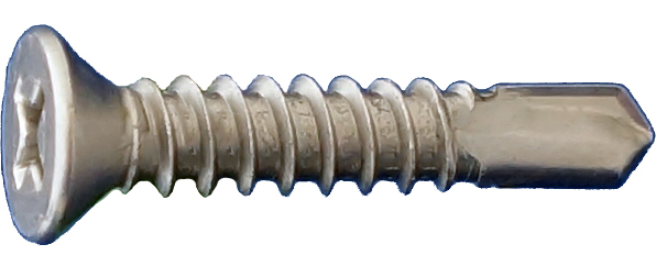 #8 x 1" Phillips Flat Head Self Drilling Screws DIN7504-P 410 Stainless Steel 